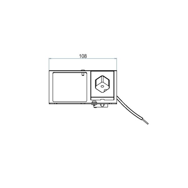 Produktbild UBD 133 136  -  Steckdoseneinsatz für 3 FLF, inkl. 1x T13 weiss